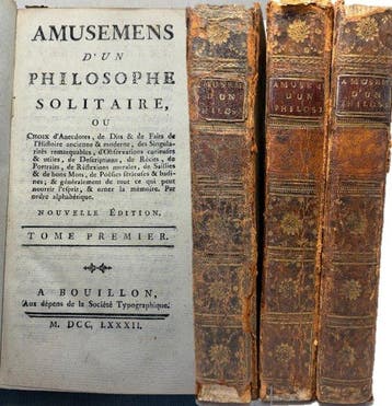 Bardou - Amusemens d’un philosophe solitaire - 1782-1783