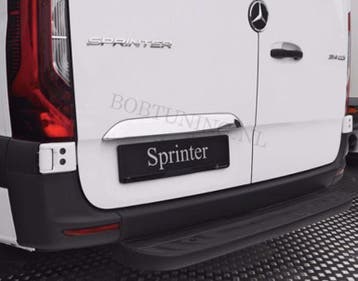 Rvs Sierlijst deurgreep cover (boven kenteken) Mercedes spri, Ophalen of Verzenden, Nieuw