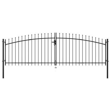 Poort met Speerpunten | 55% Korting, Staal, Ophalen of Verzenden, Zo goed als nieuw, 150 tot 200 cm
