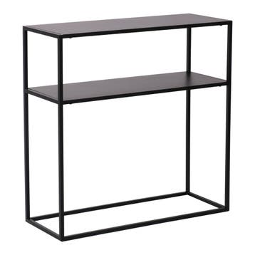 Consoletafel Kuhmo 80x80x30 cm zwart [en.casa], Huis en Inrichting, Tafels | Sidetables, Verzenden, Nieuw
