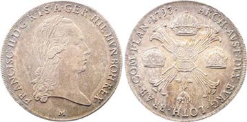 Italien 1 Kronentaler, daalder Franciscus Milano Crocione..., Postzegels en Munten, Verzenden