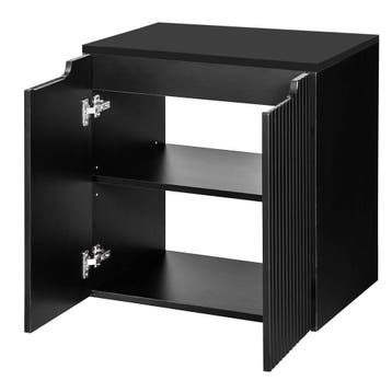 Wastafelonderkast met wastafelblad Newport 60x60x40 cm zwart, Verzenden, Nieuw
