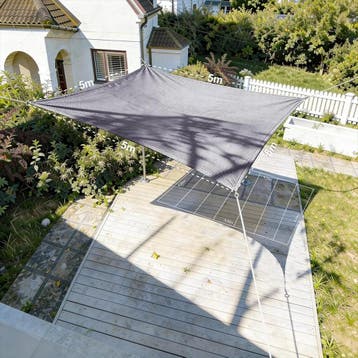 HAIKUS Schaduwdoek 5×5m, vierkant, premium, uv-beschermin.., Tuin en Terras, Verzenden, Nieuw