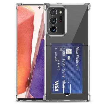 Galaxy S21 Ultra Transparant TPU Hoesje Met Pasjesvakje, Ophalen of Verzenden, Nieuw