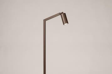 Rietveld Vloerlampen - Bruin - Metaal, Huis en Inrichting, Lampen | Vloerlampen, Verzenden, Nieuw