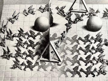 Maurits Cornelis Escher (1898-1972) - Magic Mirror (1946), Antiek en Kunst