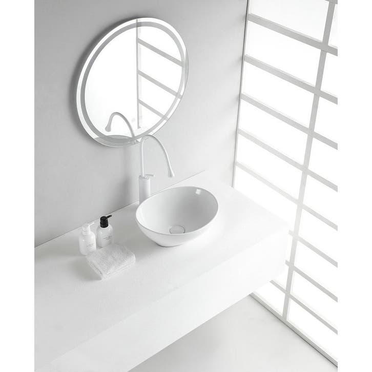 Wiesbaden Barco Waskom Ovaal - 40x33x14.5cm - Keramiek -, Doe-het-zelf en Verbouw, Sanitair, Nieuw, Ophalen of Verzenden