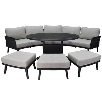 Primitivo hoek loungeset 6 delig verstelbaar antraciet, Ophalen of Verzenden, Nieuw, Aluminium