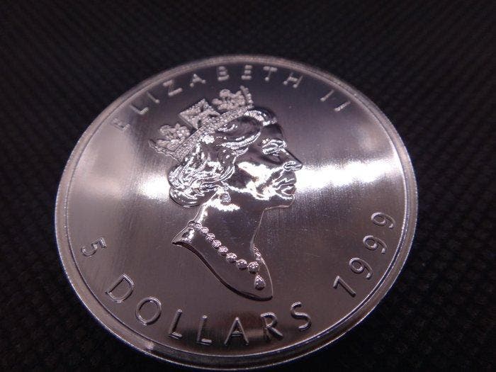 Canada. 5 Dollars 1999 Maple Leaf (Zonder minimumprijs), Postzegels en Munten, Munten | Europa | Niet-Euromunten
