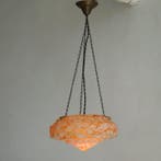 Lamp - Glas, Metaal - Franse hanglamp, Antiek en Kunst