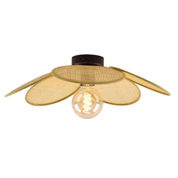 Rotan plafondlamp bruin, Rowen, Huis en Inrichting, Ophalen of Verzenden, Nieuw, Overige materialen, Landelijk