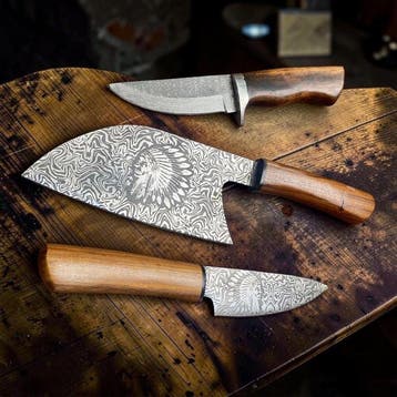 Keukenmes - Utility knife - Ambachtelijk vervaardigde, Antiek en Kunst