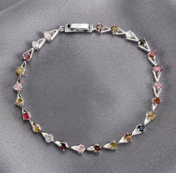 Zonder minimumprijs - Armband Zilver - 2.40ct. tw., Nieuw