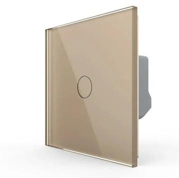 Livolo Touch Puls Schakelaar | Goud Glas | Potentiaalvrij, Ophalen of Verzenden, Nieuw, Schakelaar