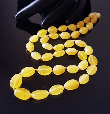 Amber Halsketting - Zeldzame, echte butterscotch Baltische