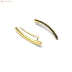 Gold plated strakke ear cuff oorklimmers, Verzenden, Nieuw, Zilver