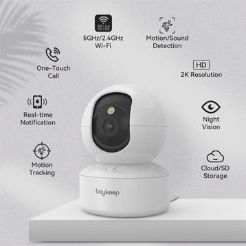 BoyKeep Slimme IP Camera: 3MP Beveiliging, 5G/2.4GHz WiFi, A, Kinderen en Baby's, Verzenden, Nieuw