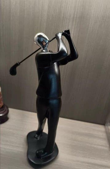 Beeld, Resin Golf Swing Figurine - 27 cm - Hars