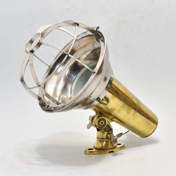 Wandlamp - Messing, Staal - Industrieel kooi-lamp