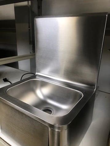RVS Handwasbak met Kniebediening / Kniespoelbak(Nieuw!!), Ophalen of Verzenden, Gebruikt