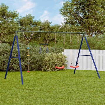vidaXL Schommelset met schommels, trapeze en klimschommel, Verzenden, Nieuw