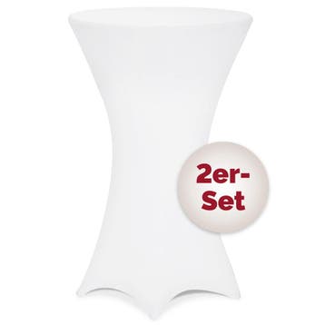 Statafelhoezen Set van 2 Wit Ø70cm (Voor in Huis), Huis en Inrichting, Verzenden, Nieuw