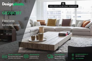GEZOCHT: Flexform Groundpiece - Directe Inkoop, Ophalen of Verzenden, Zo goed als nieuw, Design Bank Bankstel Zetel Flexform 