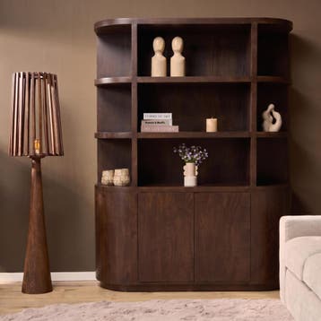 Vakkenkast Milo Bruin Mangohout 150 cm | Starfurn, Ophalen of Verzenden, Nieuw