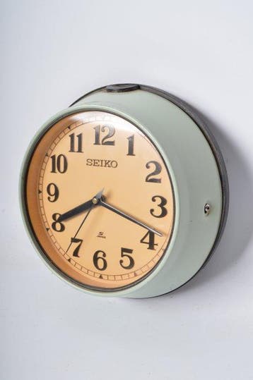 Klok - Seiko - Metaal - 1980-1990 - Wandklok