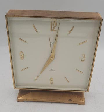 Tafelklok - Swiza - Vintage Messing - 1960-1970 - Zwitserse