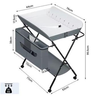 In Hoogte Verstelbare Opvouwbare Babycommode met Wielen, Kinderen en Baby's, Kinderkamer | Commodes en Kasten, Verzenden, Nieuw