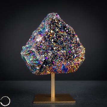 Regenboog van energie – Aura Amethist op standaard. Uniek-