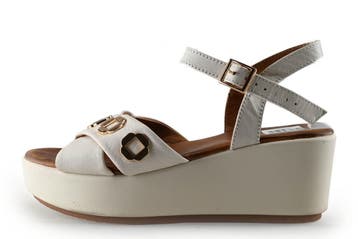 Manfield Sleehakken in maat 38 Wit, Verzenden, Wit, Zo goed als nieuw, Schoenen met hoge hakken