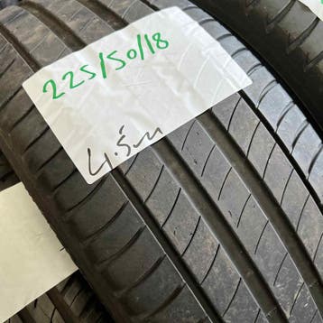 2 x Michelin Primacy 3 225-50-18 Zomerbanden 4,5mm, 18 inch, Gebruikt, Ophalen of Verzenden, Band(en)
