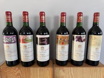 Chateau Mouton Rothschild Vertical - 1988, 1989, 1990, 1991,, Nieuw
