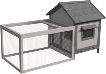 Konijnenhok Grace Cottage Grijs – Houten konijnenhok, Dieren en Toebehoren, Knaagdieren en Konijnen | Hokken en Kooien, Verzenden