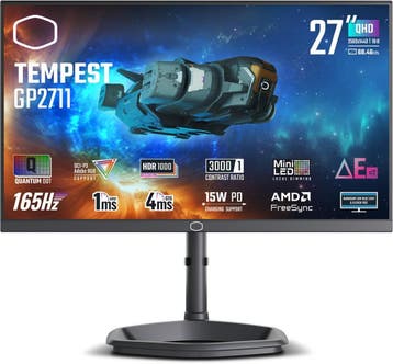 Cooler Master GP2711 Gaming Monitor, 27 QHD Refurbished, Cooler Master, VA, Refurbished, Ophalen of Verzenden