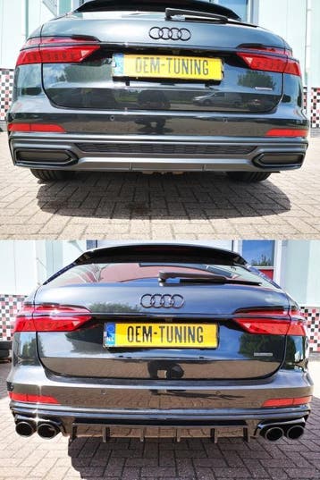 A6 S6 c8 Diffuser | hoogglans zwart | 2018 - Heden | sline |, Auto-onderdelen, Carrosserie en Plaatwerk, Mercedes-Benz, Nieuw