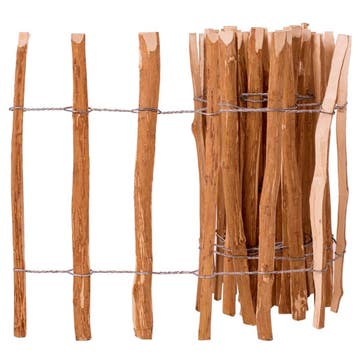 vidaXL Hek 60x500 cm hazelaarhout, Tuin en Terras, Verzenden, Nieuw, Hout, Minder dan 1 meter
