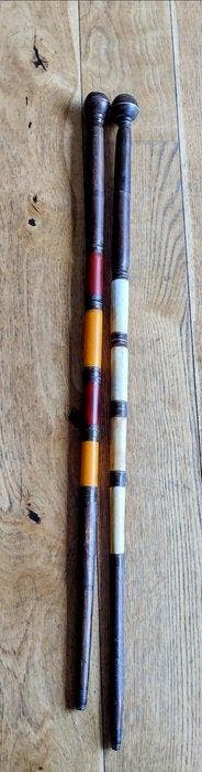 Wandelstok (2) - Hout, Antiek en Kunst