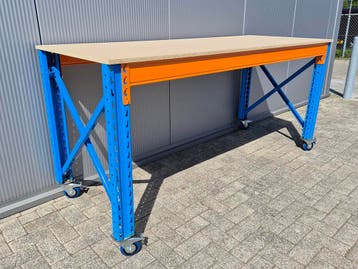 Werkbank Werktafel Tafel Inpaktafel (Eventueel met Wielen), Ophalen of Verzenden, Gebruikt, 170 cm of meer