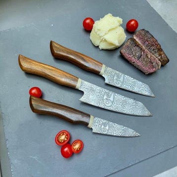 Keukenmes - Utility knife - Ambachtelijk vervaardigde, Antiek en Kunst