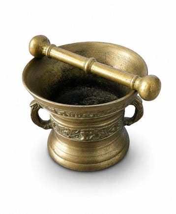 Vijzel en stamper - Brons - bronzen vijzel