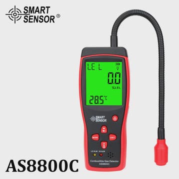 Draagbare Gaslekdetector met Geluid & Licht Alarm (0-10000 P, Verzenden, Nieuw