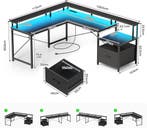 Gaming bureau - Gaming desk - Hoekbureau - 160x115 cm - Zwar, Verzenden, Zo goed als nieuw