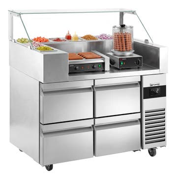 GGM Gastro | Saladette - 1210x700mm - 4 lades - voor 9x GN |, Verzenden, Nieuw in verpakking