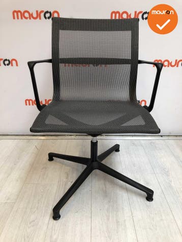 Vergaderstoel - ICF - Una Chair - Zwart onderstel, Vergader- of Presentatieruimte, Ophalen of Verzenden, Gebruikt, Stoel