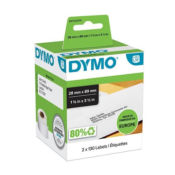 Dymo S0722370 / 99010 adresetiketten 2 rollen (origineel), Computers en Software, Printerbenodigdheden, Nieuw, Verzenden