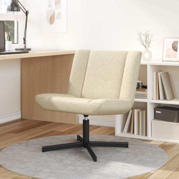 vidaXL Draaistoel Crèmekleurig 63 x 75 x 76 cm Stof, Verzenden, Nieuw