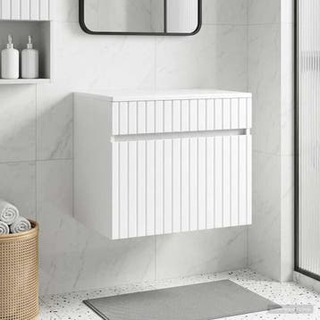 vidaXL Wand Gemonteerde Badkamerkast Hoogglans Wit 59 x 44,5, Verzenden, Nieuw